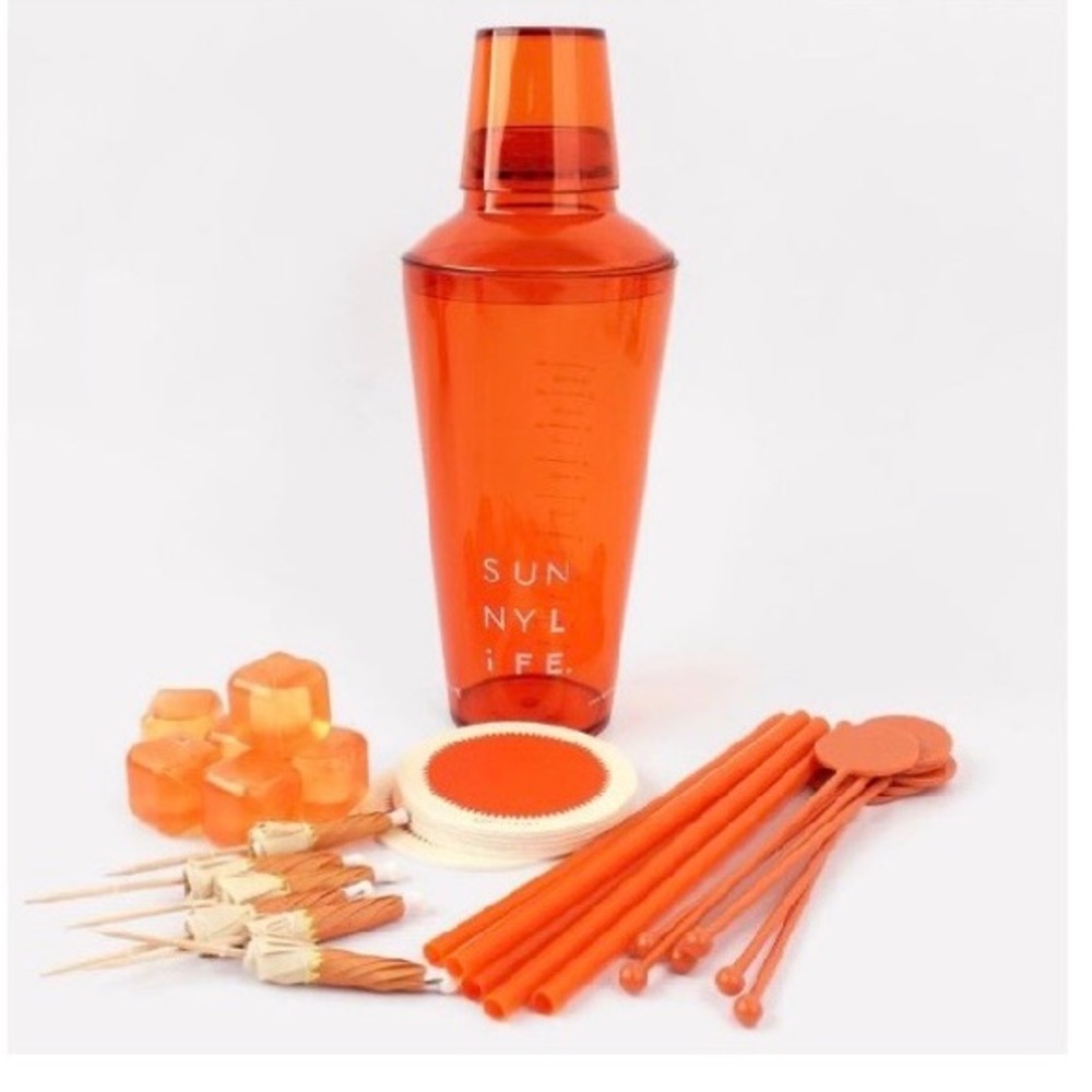 Sunnylife Vibrant Orange Bar Set